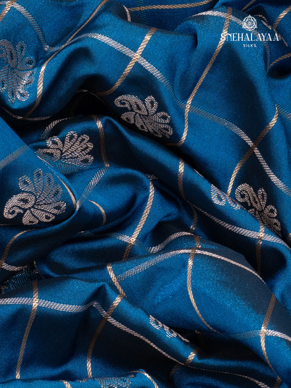 Teal Blue Soft Silk Saree