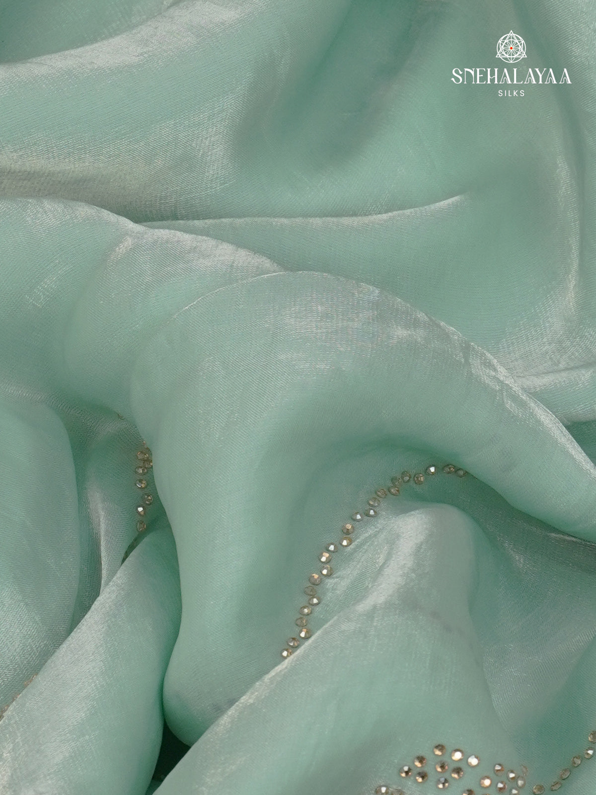 Pale Blue Designer Saree