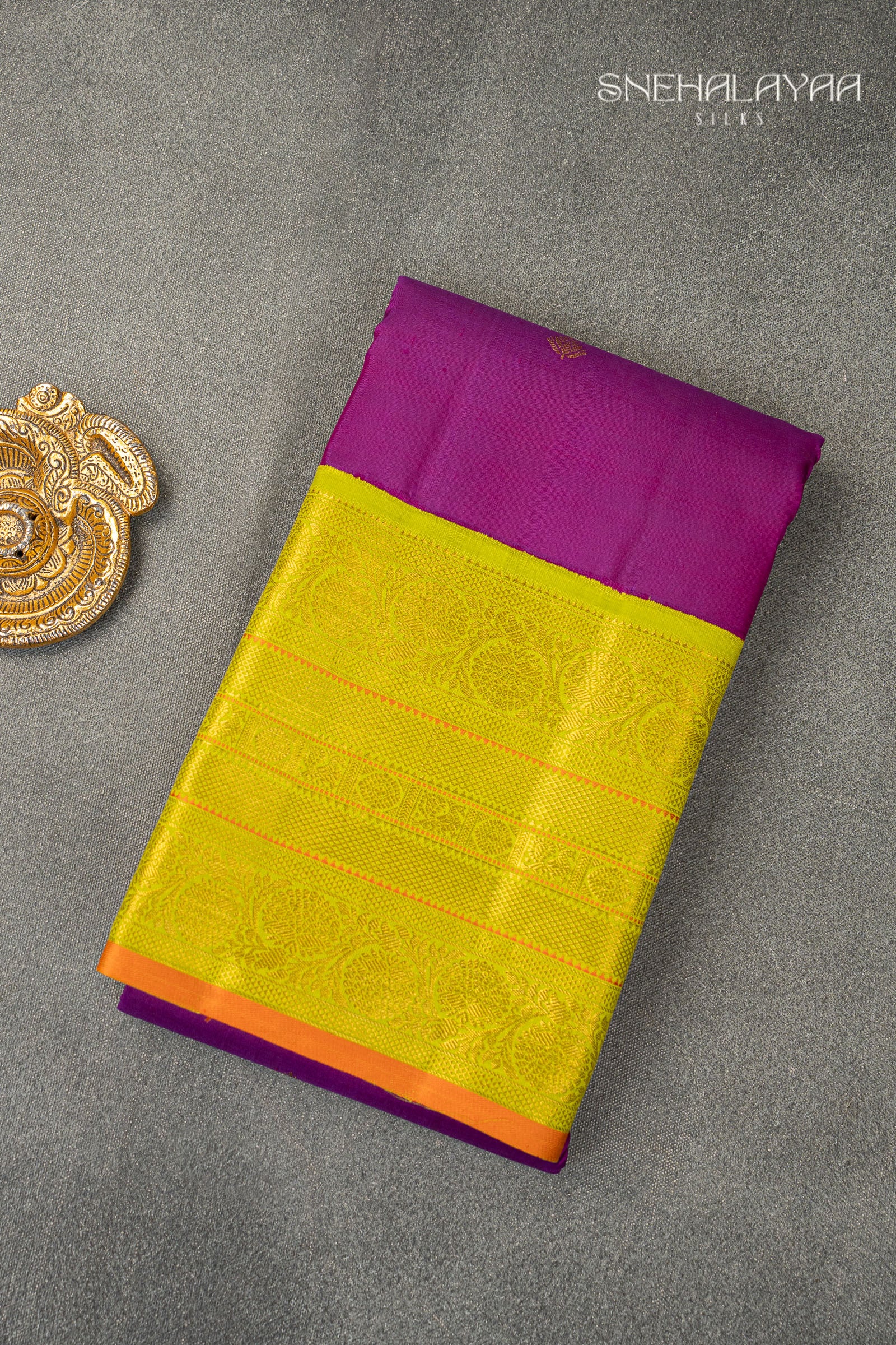 Magenta Purple Kancheevaram Silk Saree
