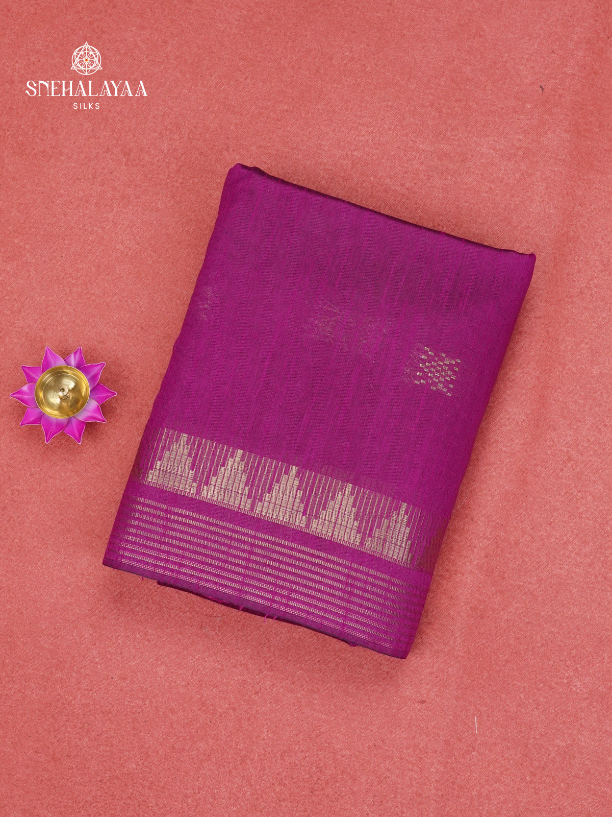 Magenta Purple Bamboo Silk Saree