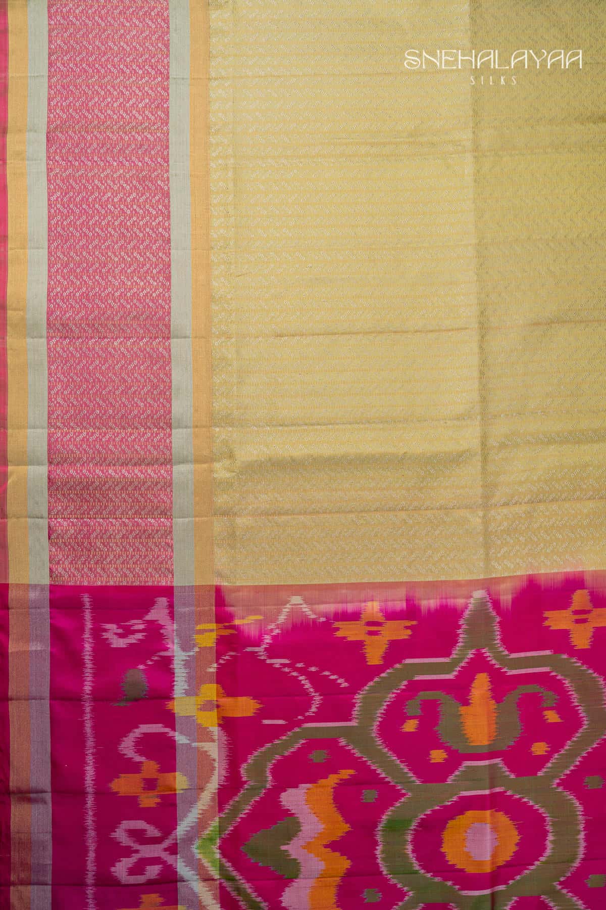 Sandal Ikkat Soft Silk Saree