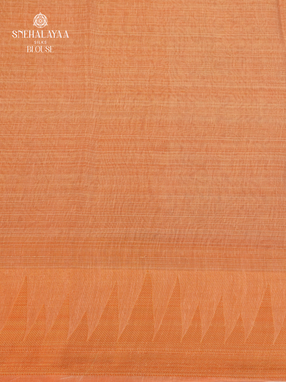 Mustard With Orange Border Linen Tissue Saree