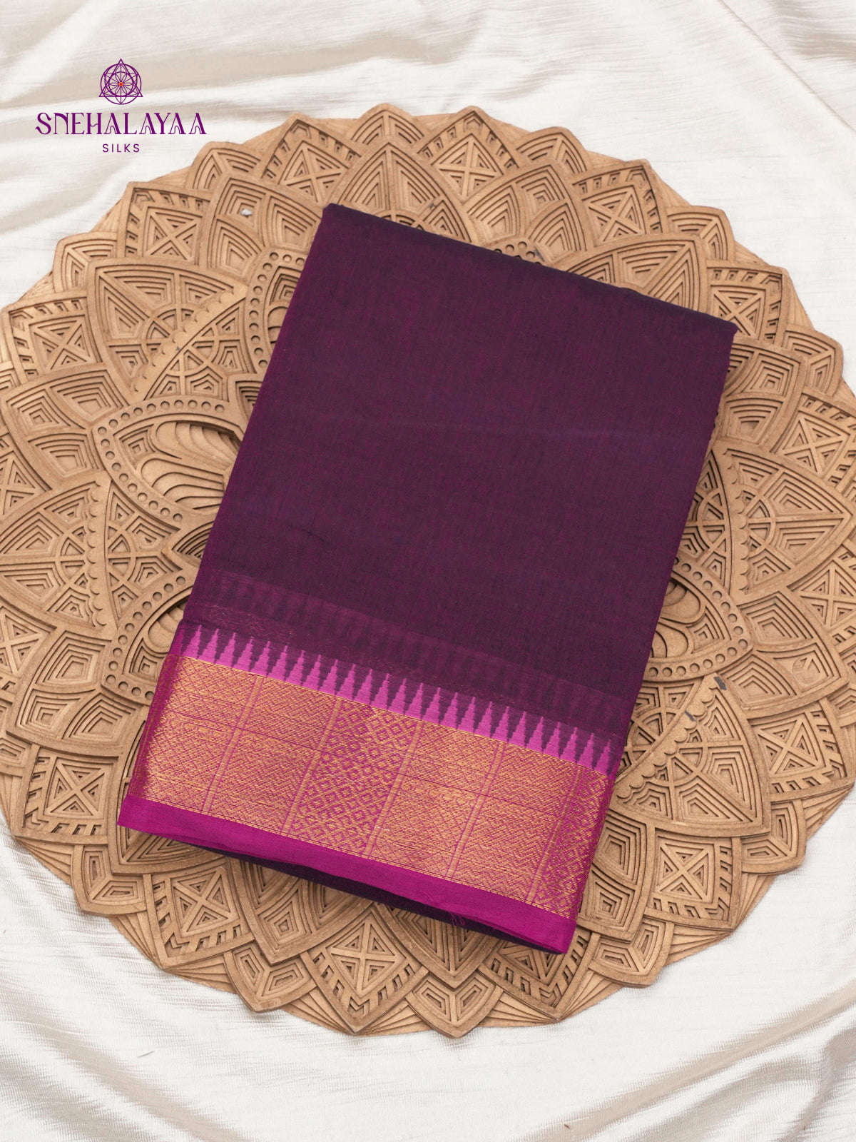 Purple Chettinad Cotton Saree