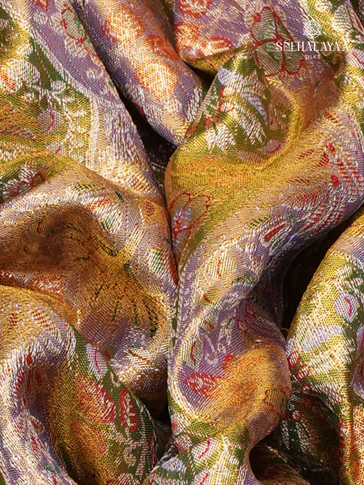 Golden Kanjivaram Tissue Silk Saree