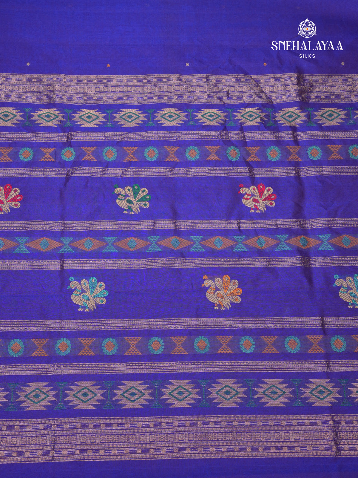 Royal Blue Kanchi Silk Cotton Saree