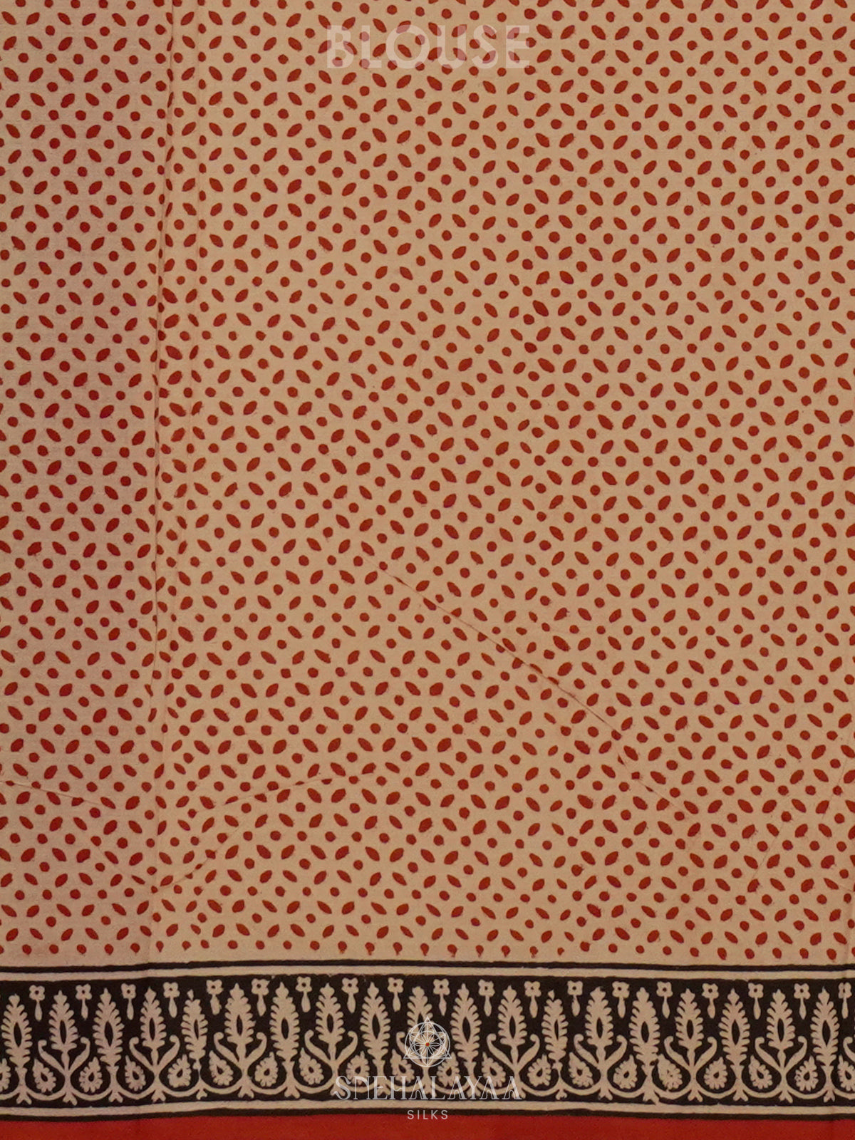 Red Jaipur Cotton Saree