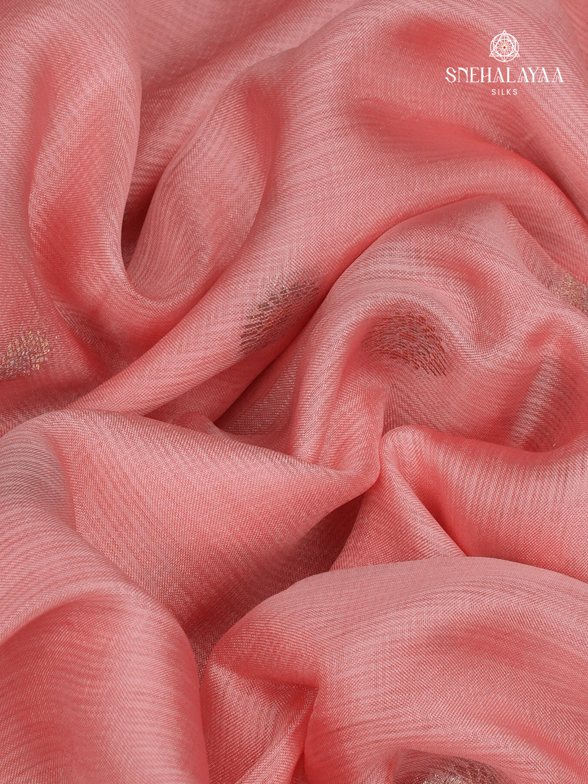 Peach Banaras Silk Saree