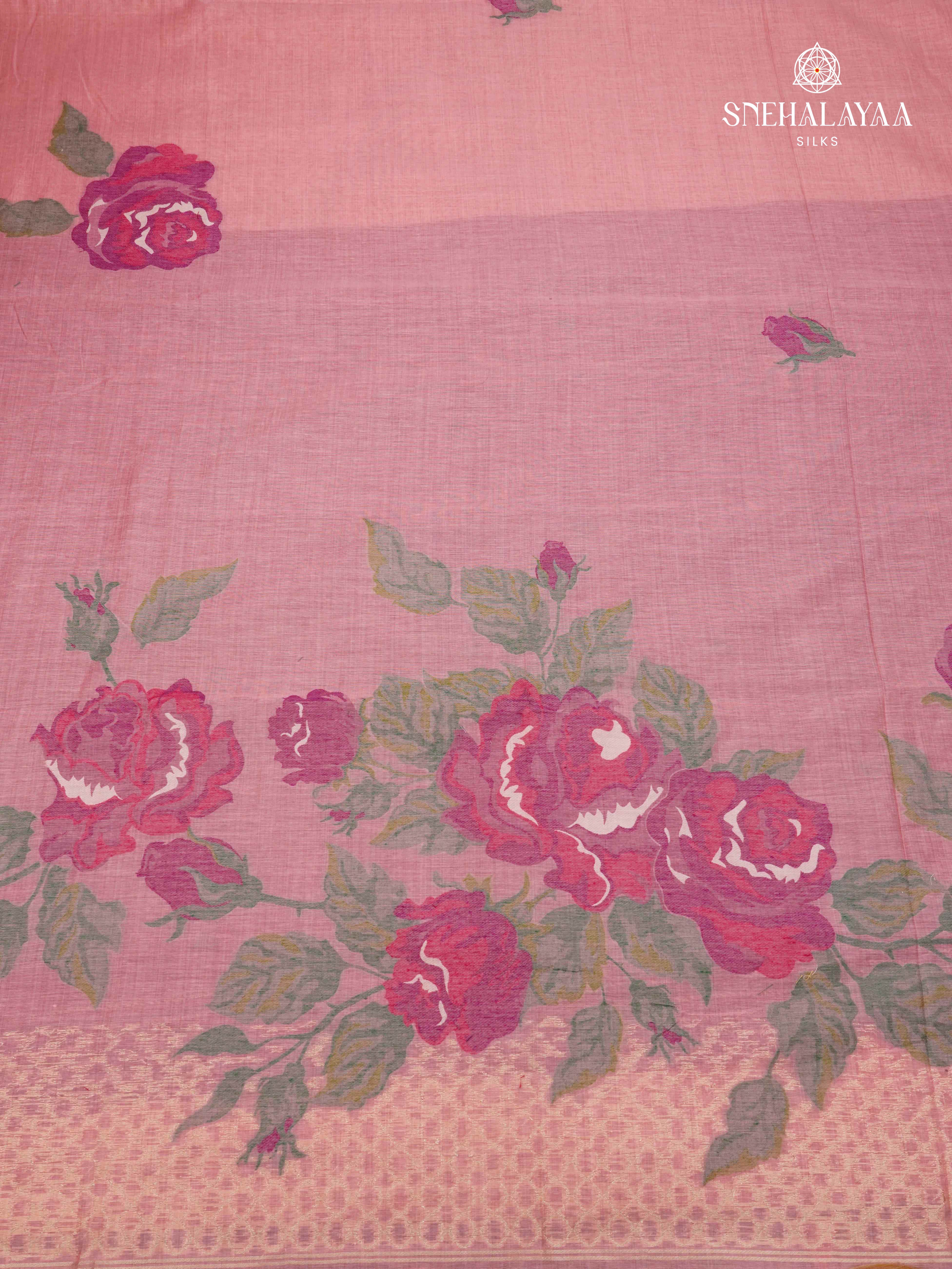 Pink Munga Cotton Saree