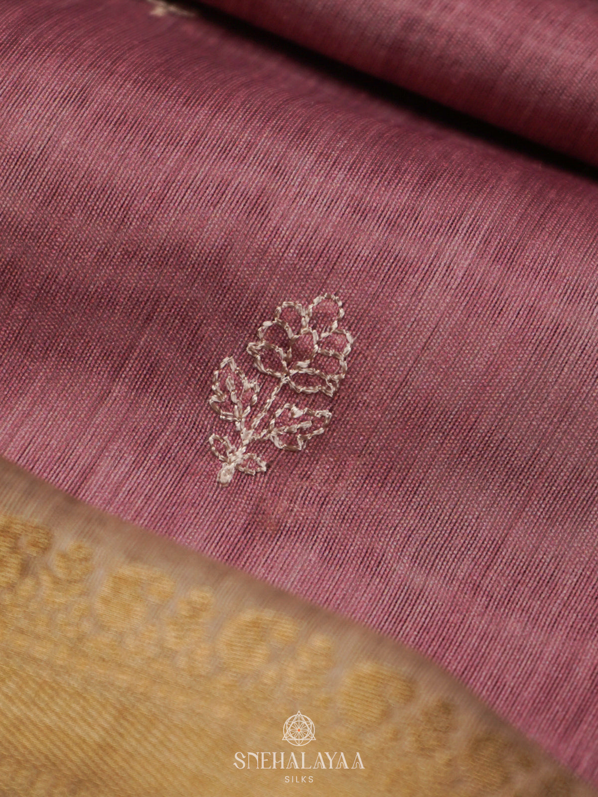 Pale Pink Munga Tussar Saree