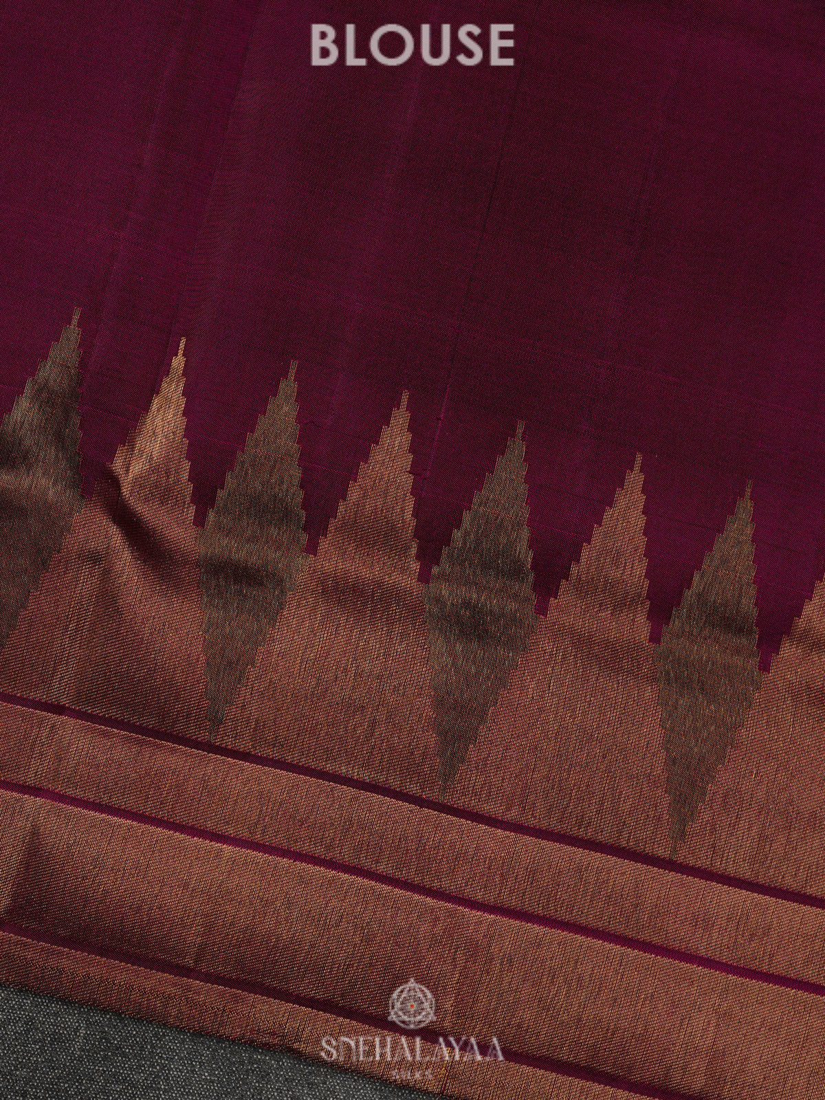 Burgundy Kanjivaram Silk Saree