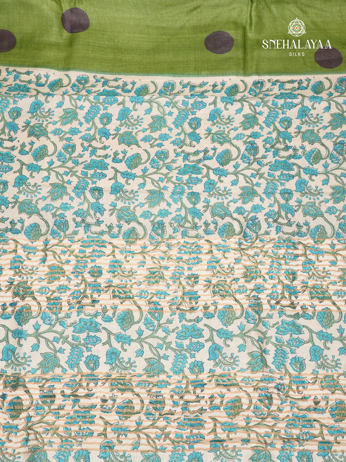 Green Tussar Silk Saree