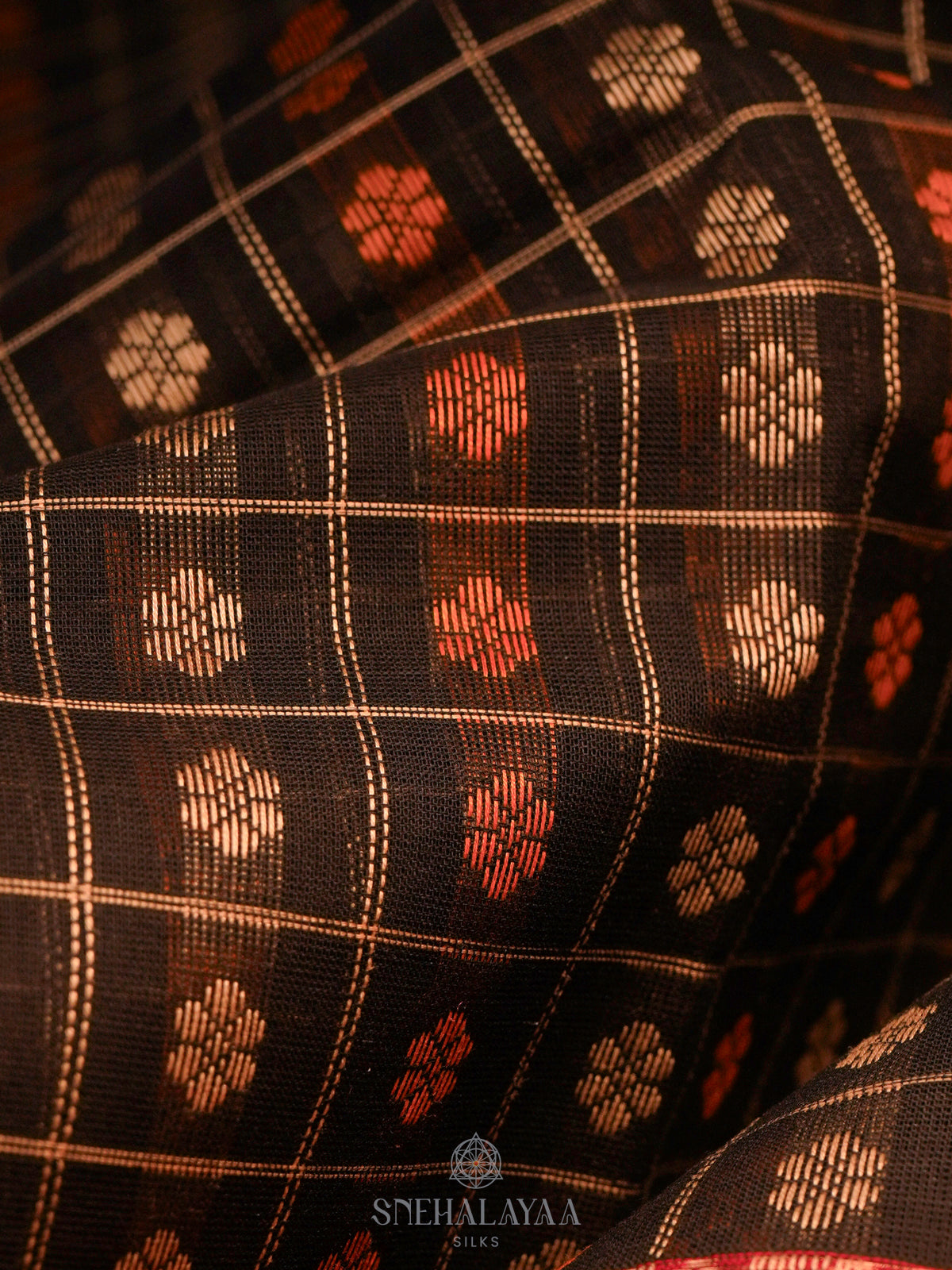 Black Kanchi Cotton Saree