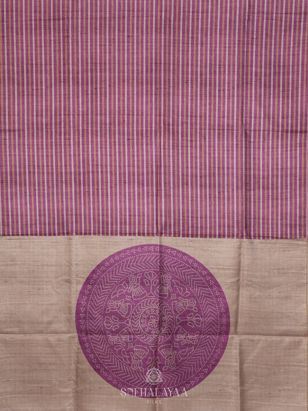 Purple Tussar Saree