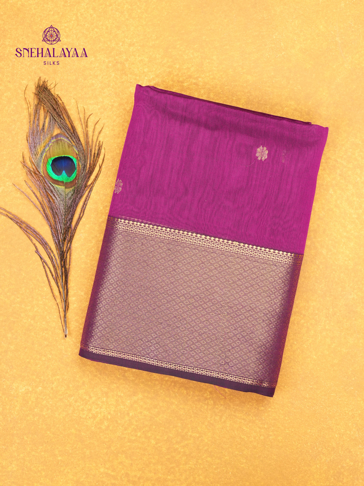 Viloet Maheshwari Silk Cotton Saree