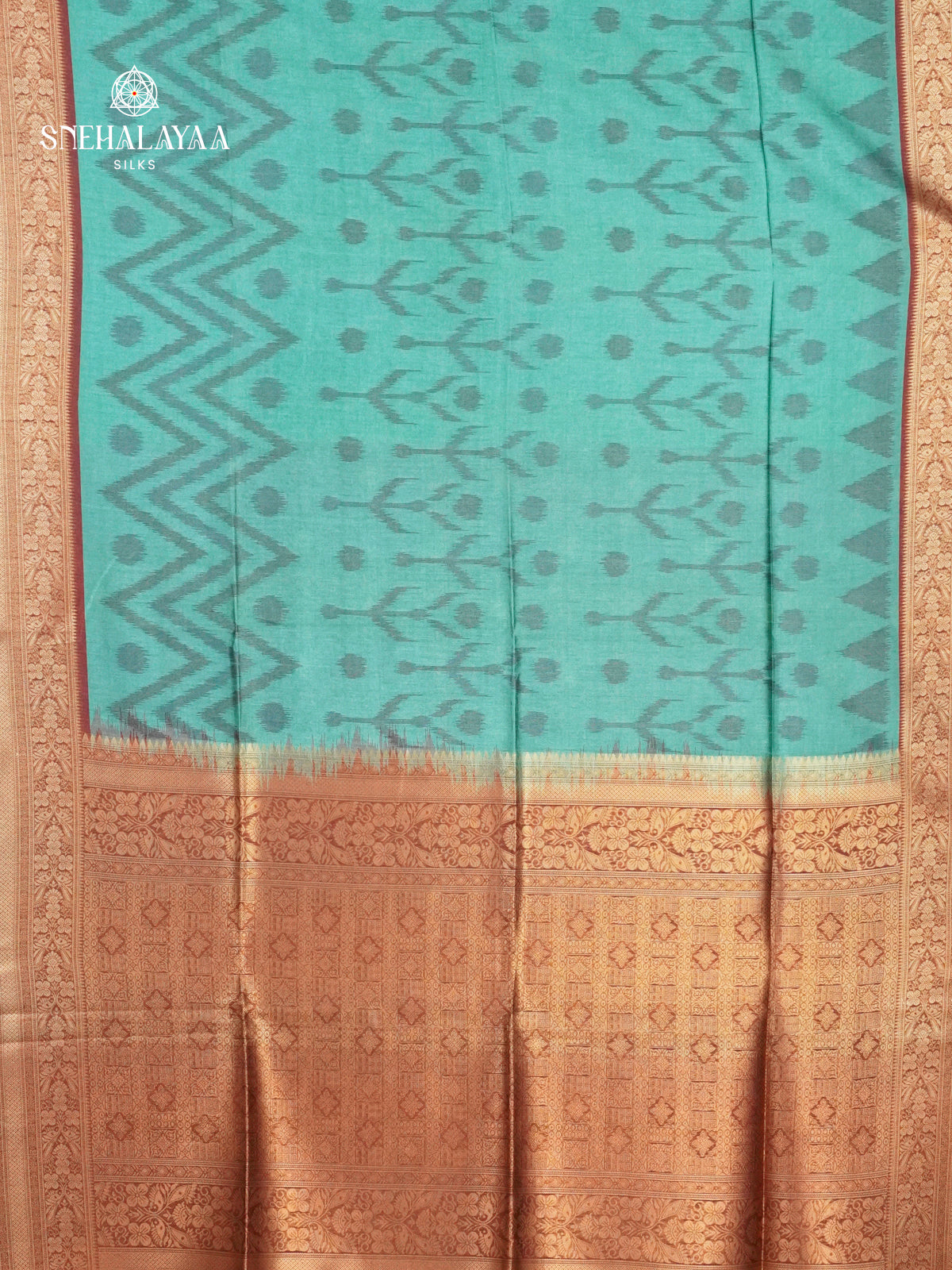 Teal Green Jute Saree