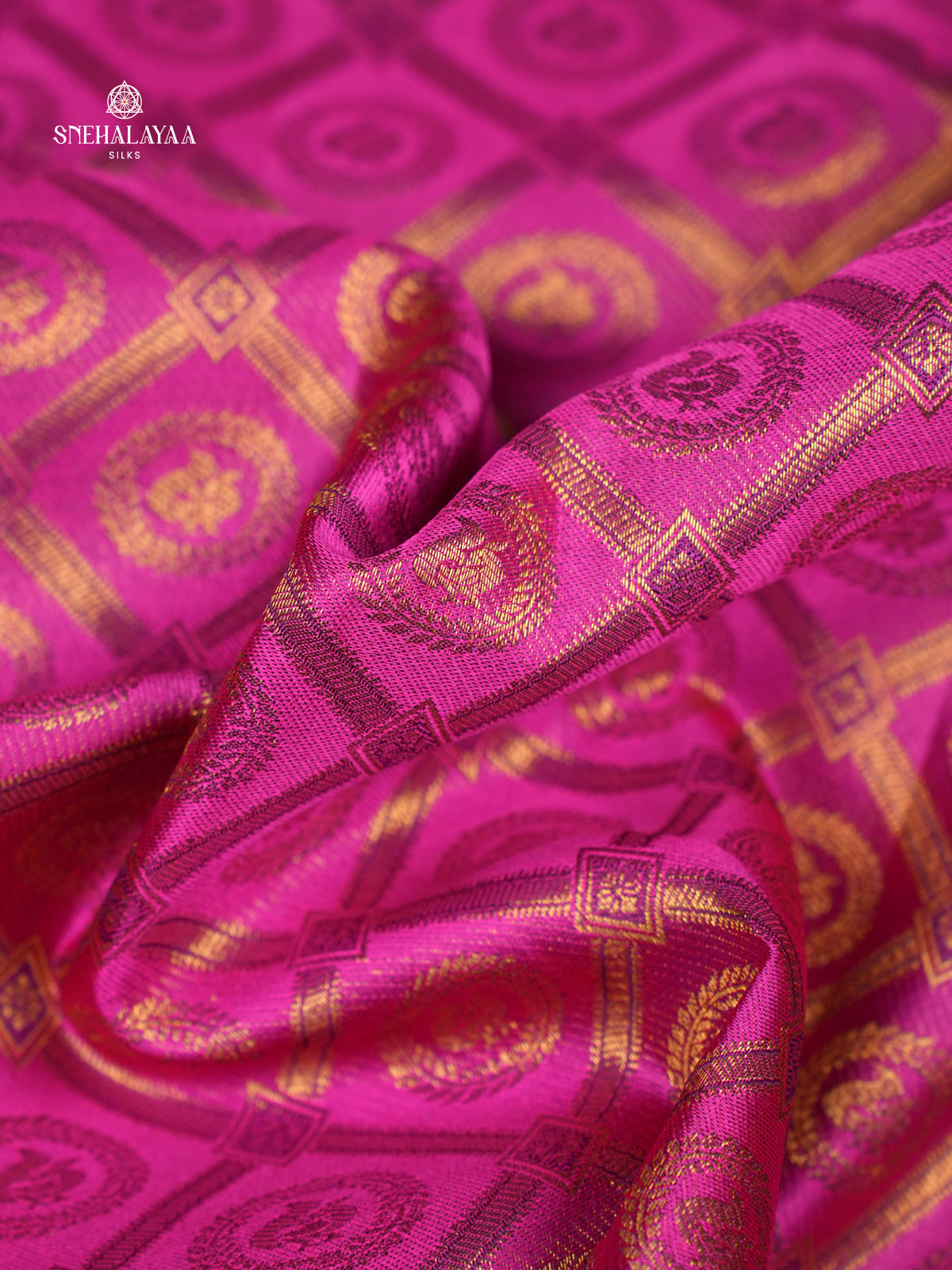 Magenta Pink Kanjivaram Silk Saree