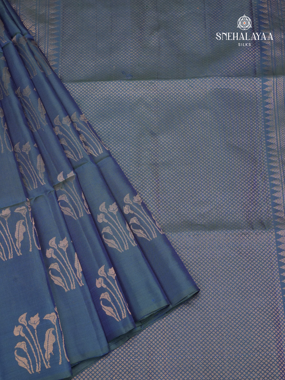 Blue Kanjivaram Soft Silk Saree