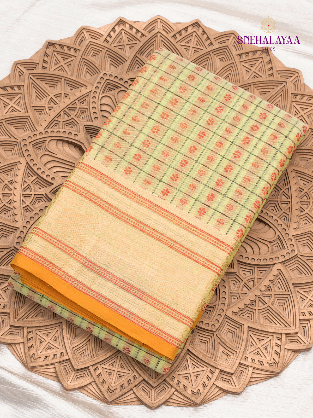 Light Green Kanchi Cotton Saree