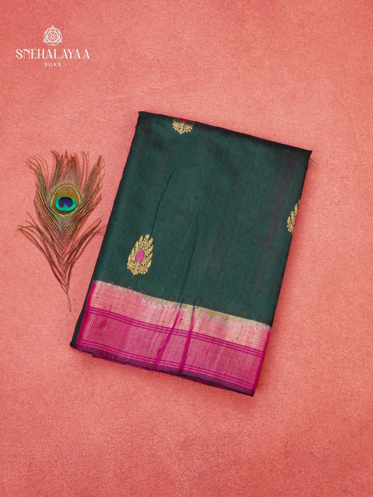 Green Dupion Silk Saree