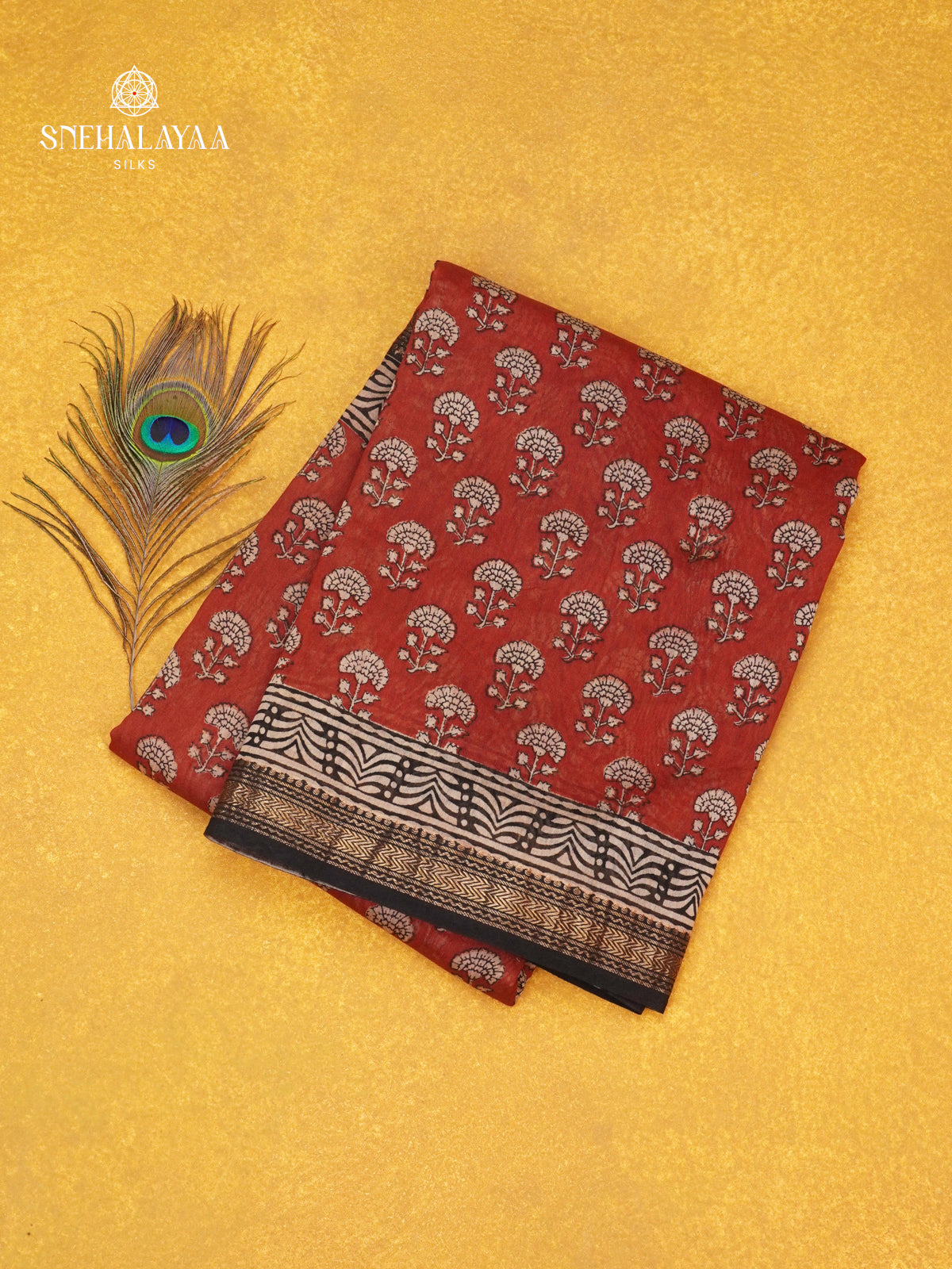 Maroon Chanderi Saree