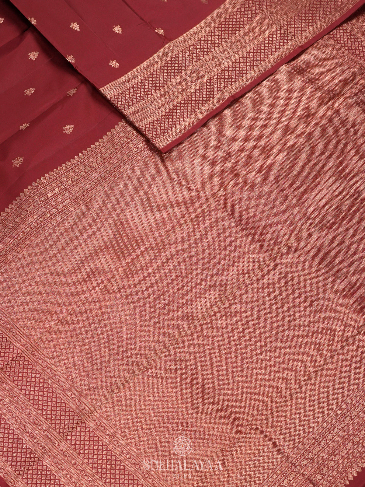 Maroon Kanjivaram Silk Saree