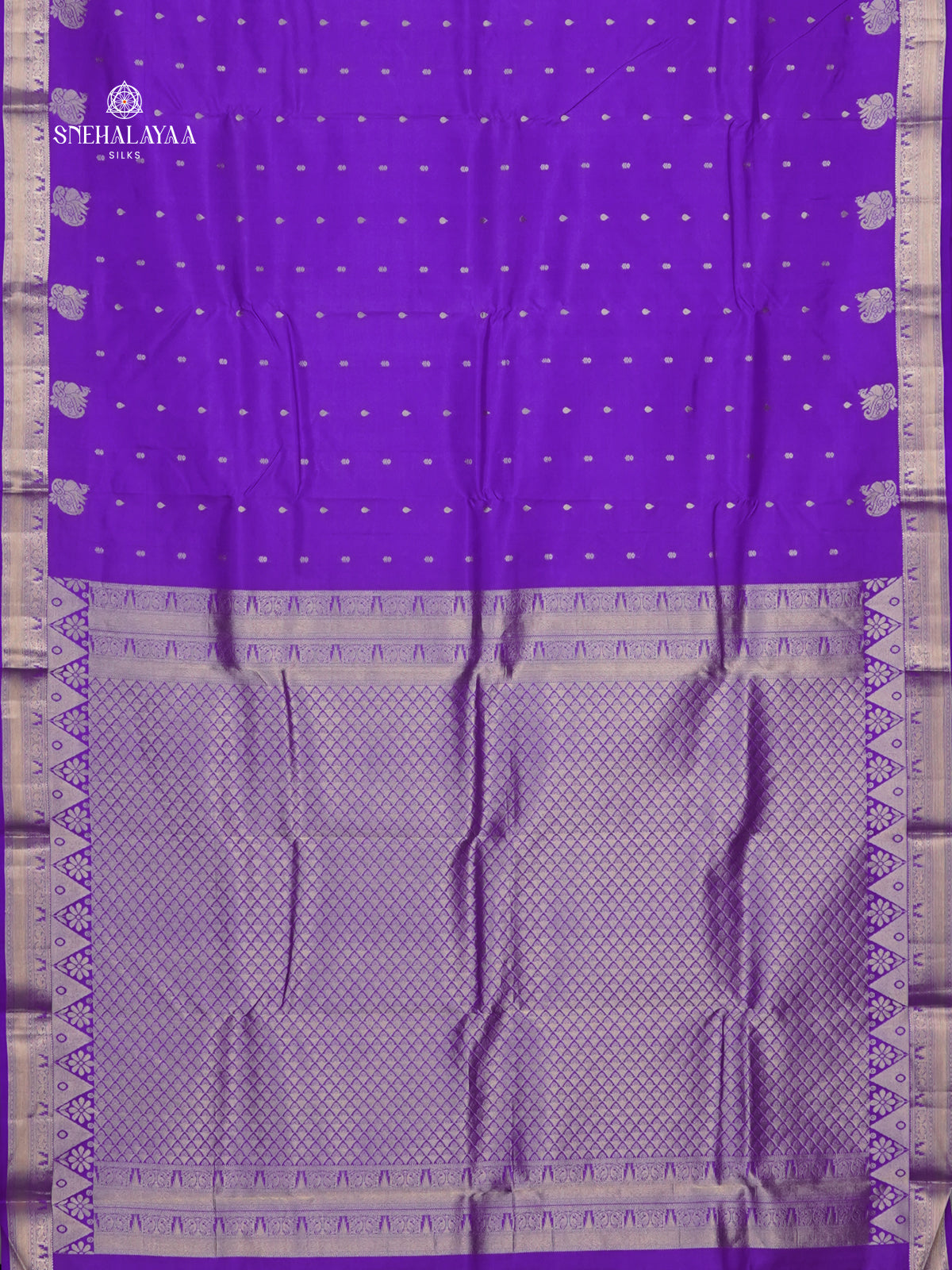 Violet Kanjivaram Silk Saree