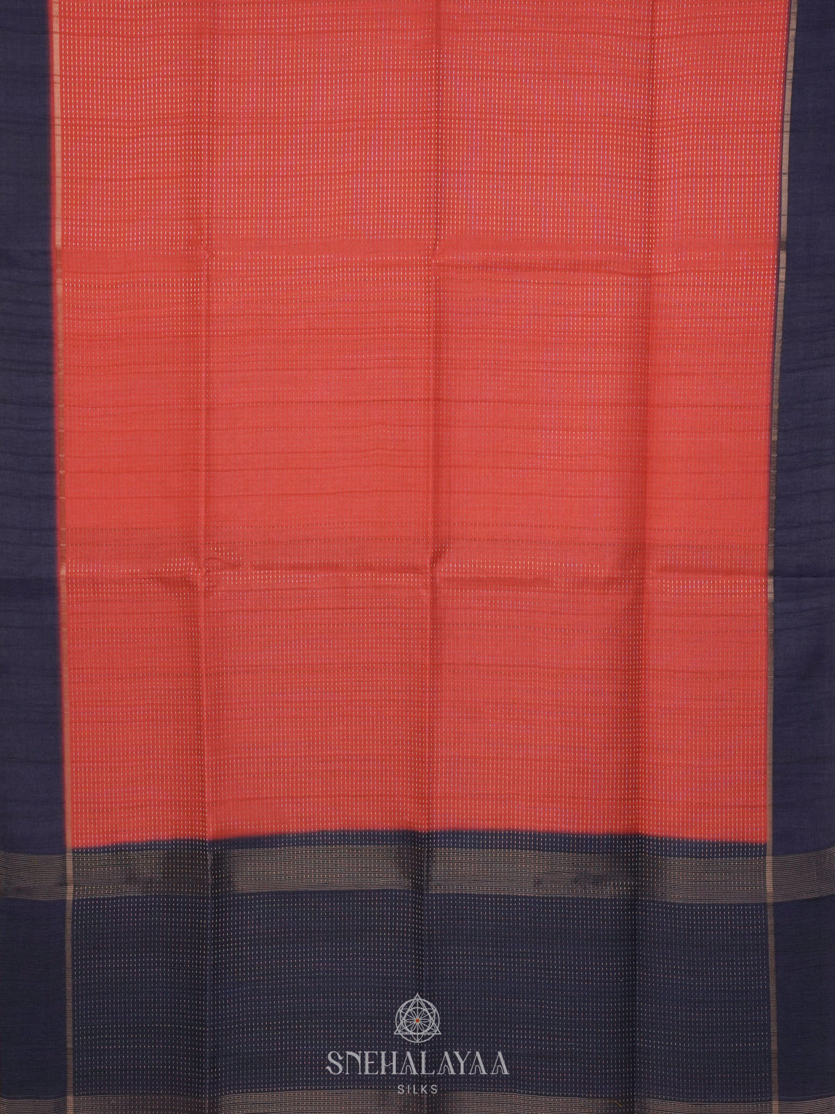 Orange Tussar Saree