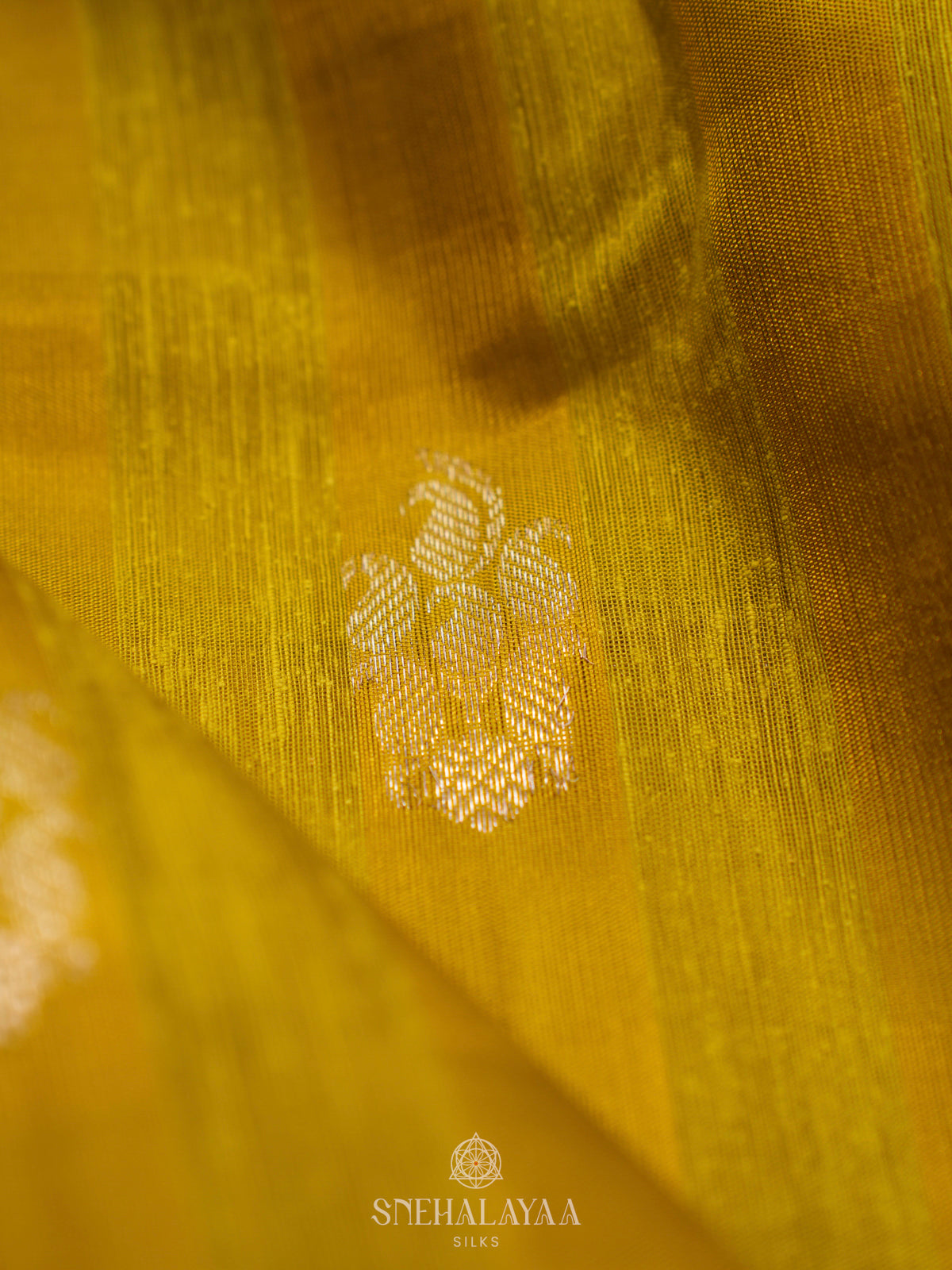 Yellow Kanchi Linen Silk Saree