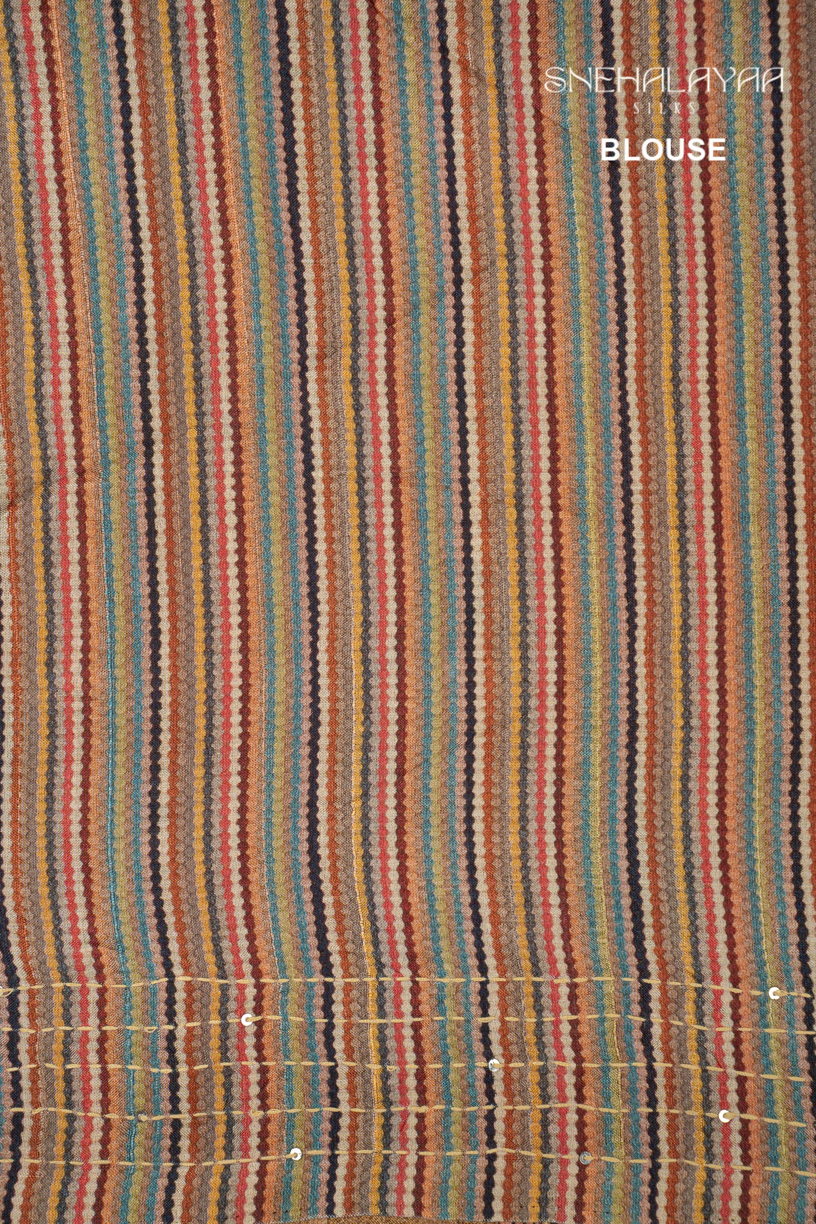 Tortilla Brown Semi Tussar Saree