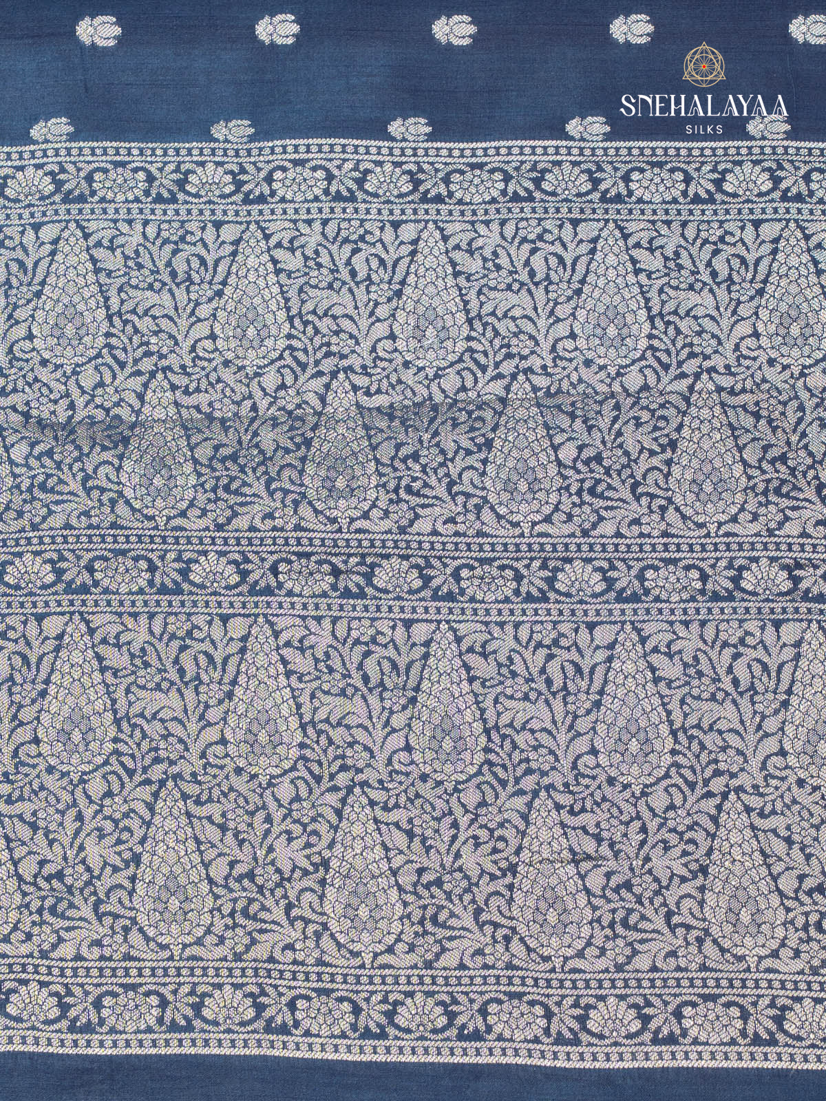 Grey Banaras Dupion Saree