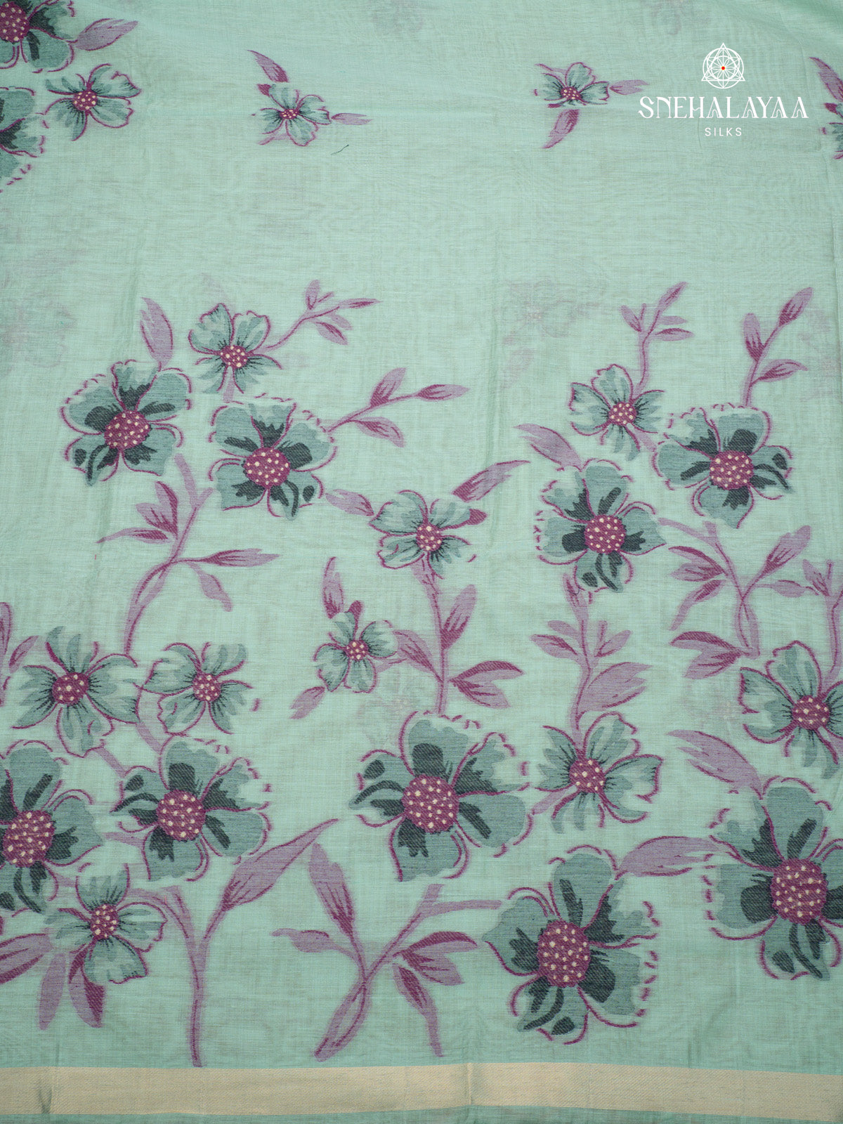 Sea Green Munga Cotton Saree