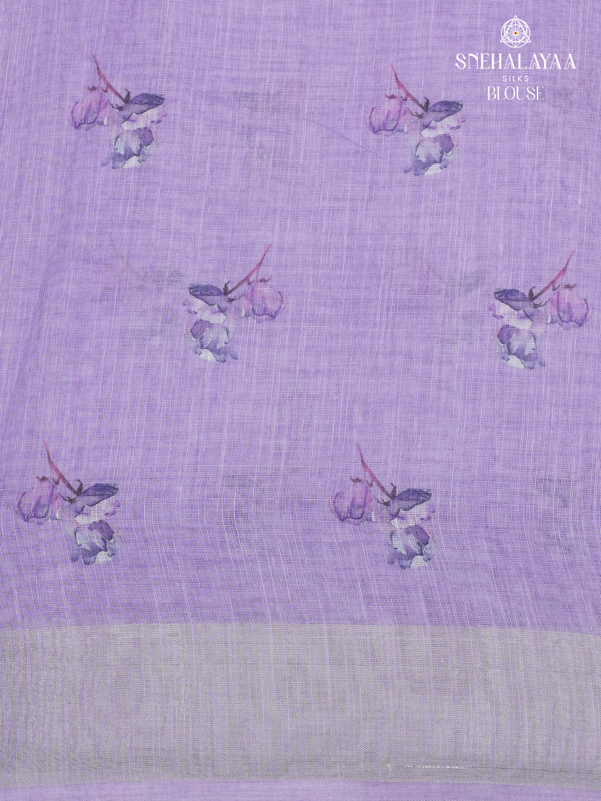 Lilac Linen Saree