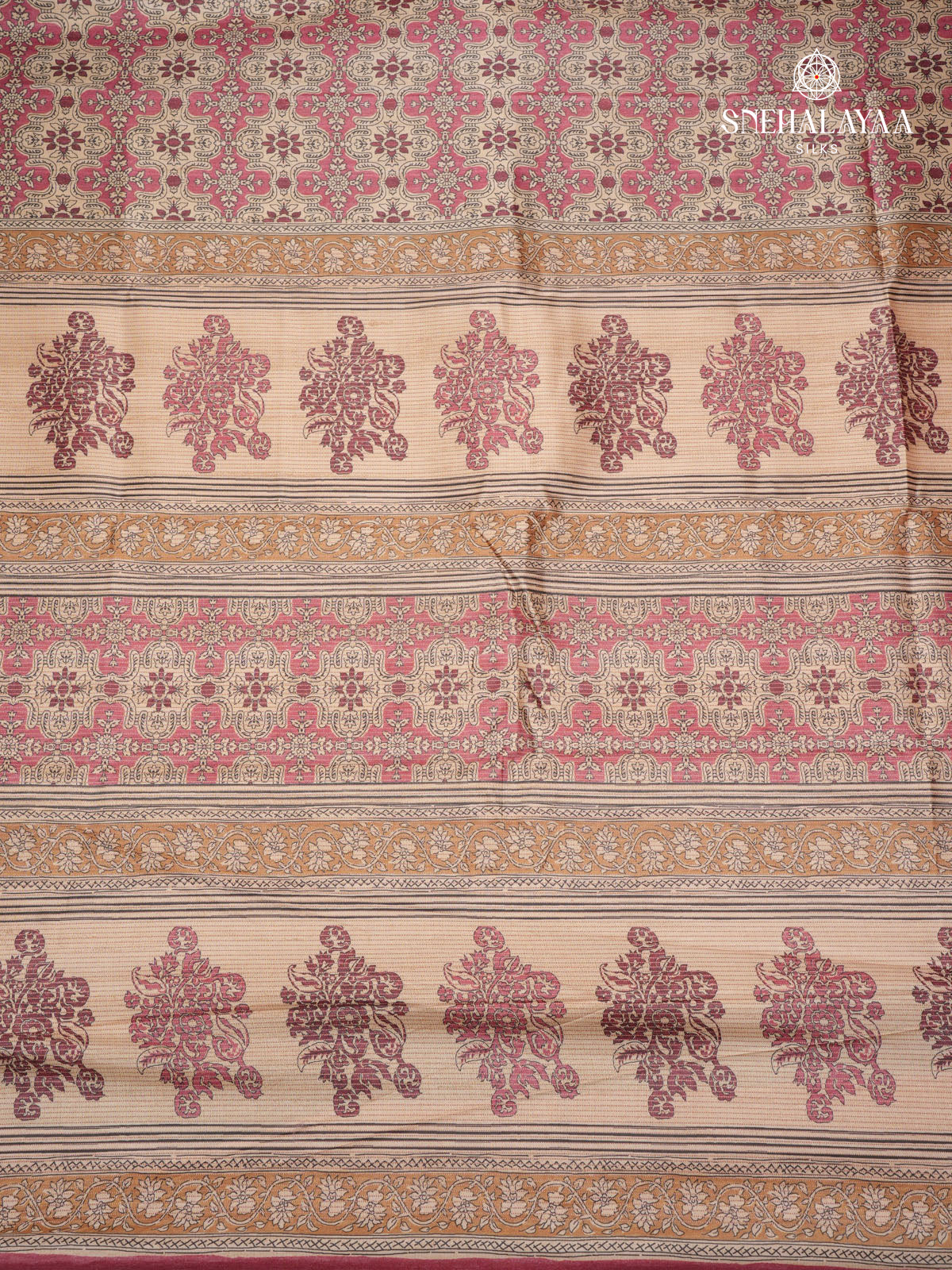 Magenta Tussar Saree