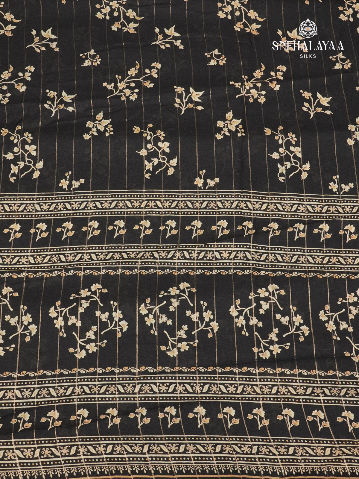 Black Dola Silk Saree