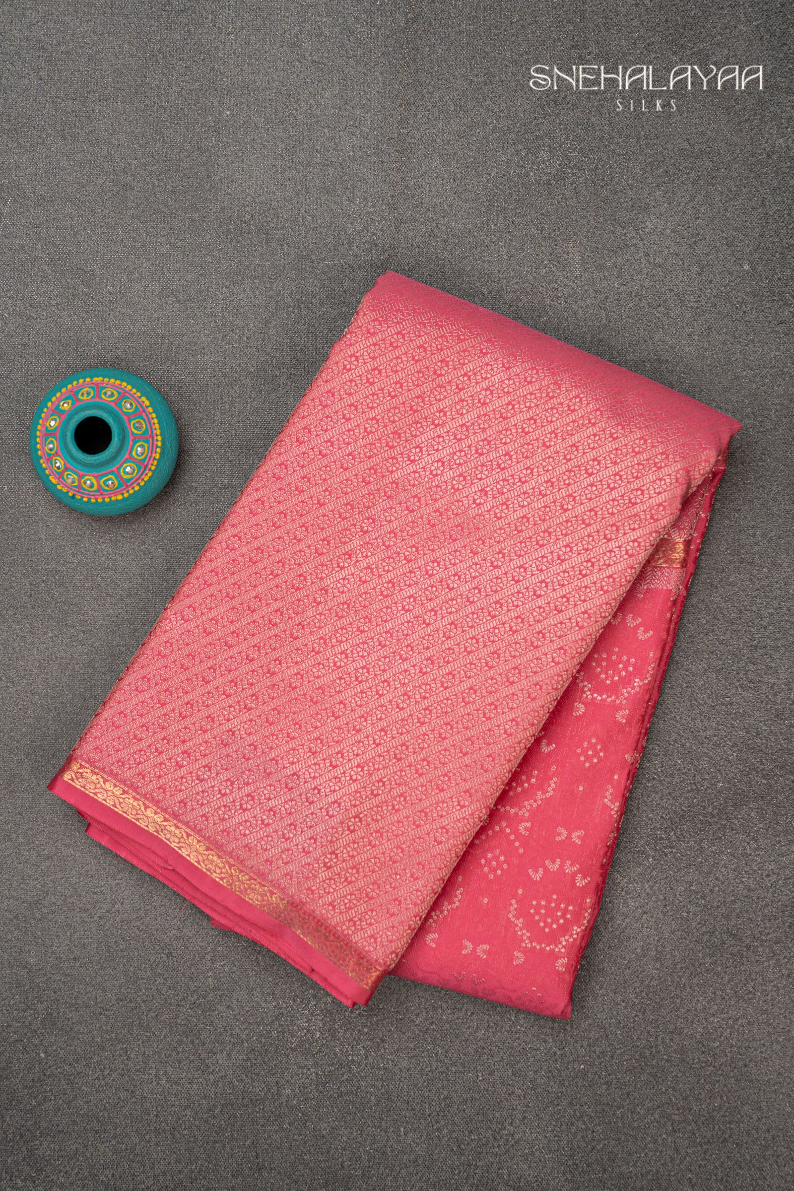 Pink Kancheevaram Silk Saree