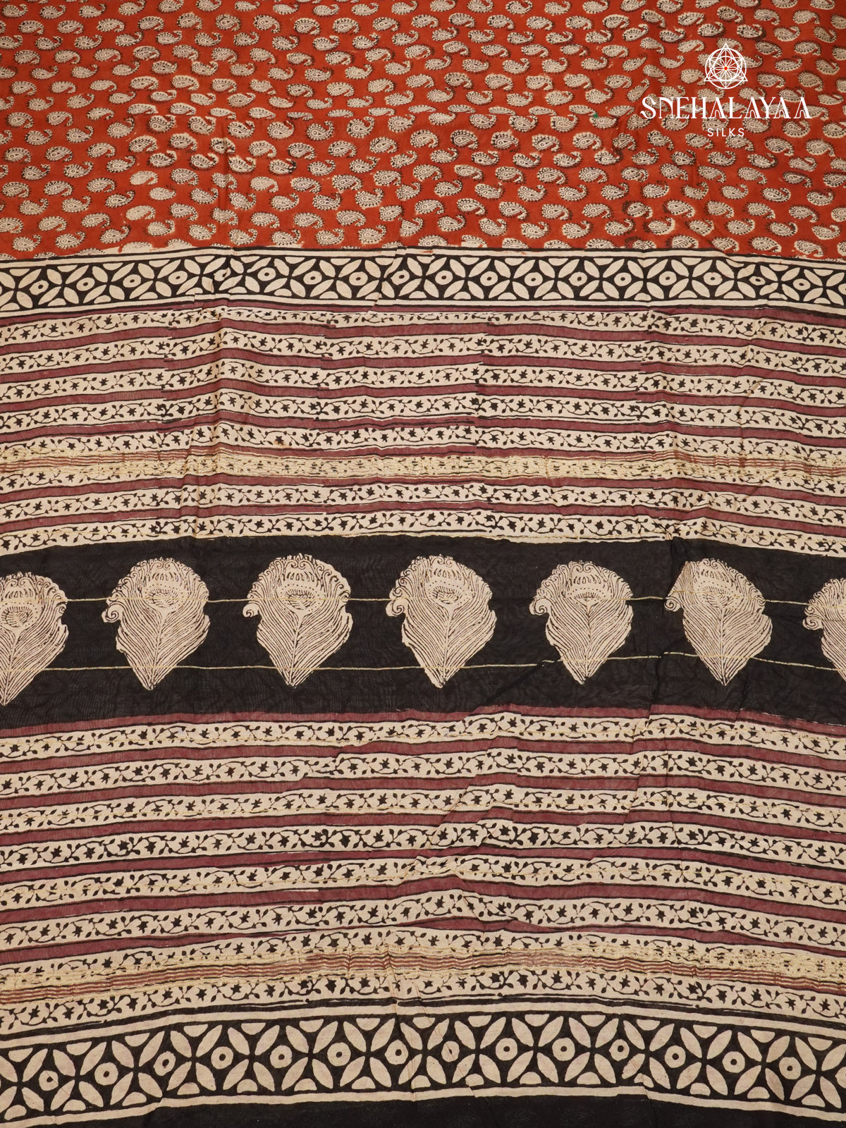 Orange Chanderi Saree