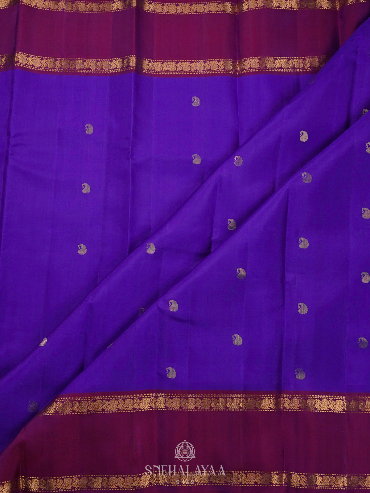 Purple Kanjivaram Silk Saree