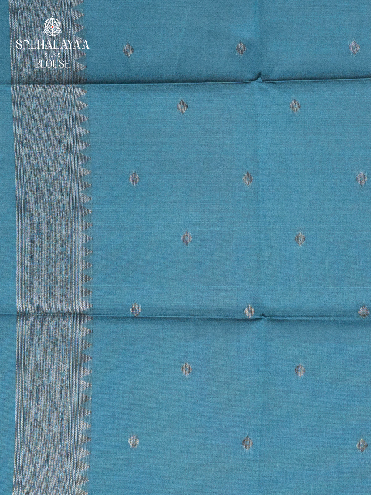 Ice Blue Jute Saree