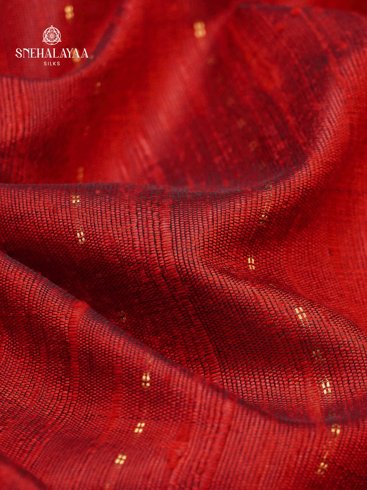 Red Dupion Silk Saree