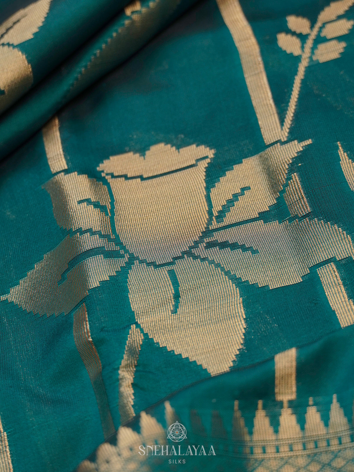 Peacock Blue Banaras Saree