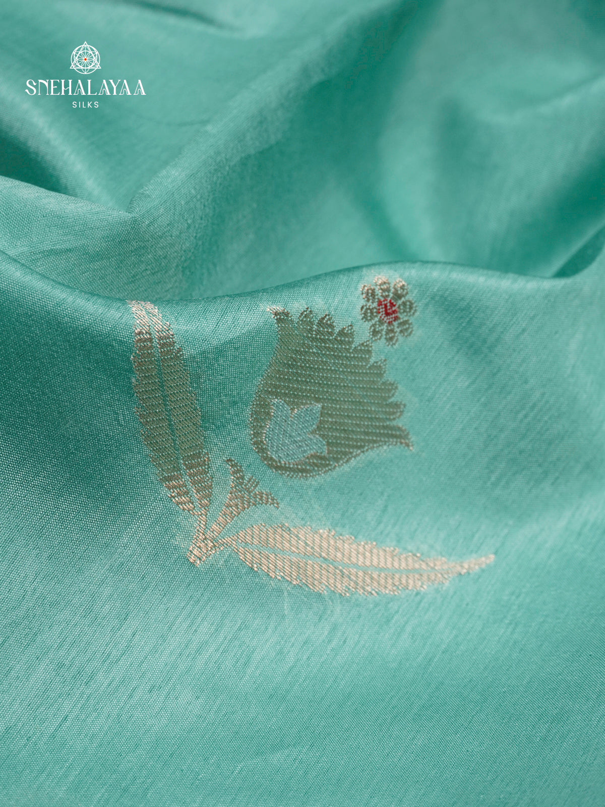 Ice Blue Banaras Dupion Silk Saree