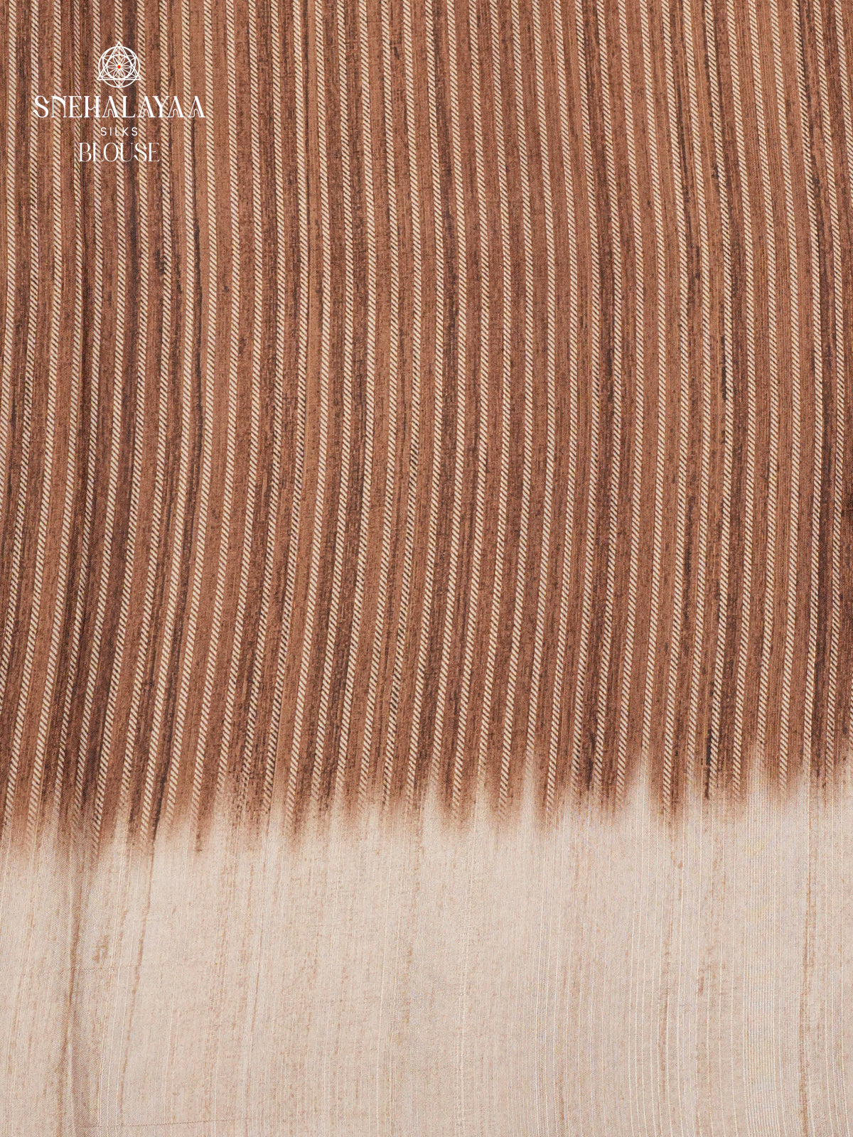 Brown Tussar Embroidery Saree