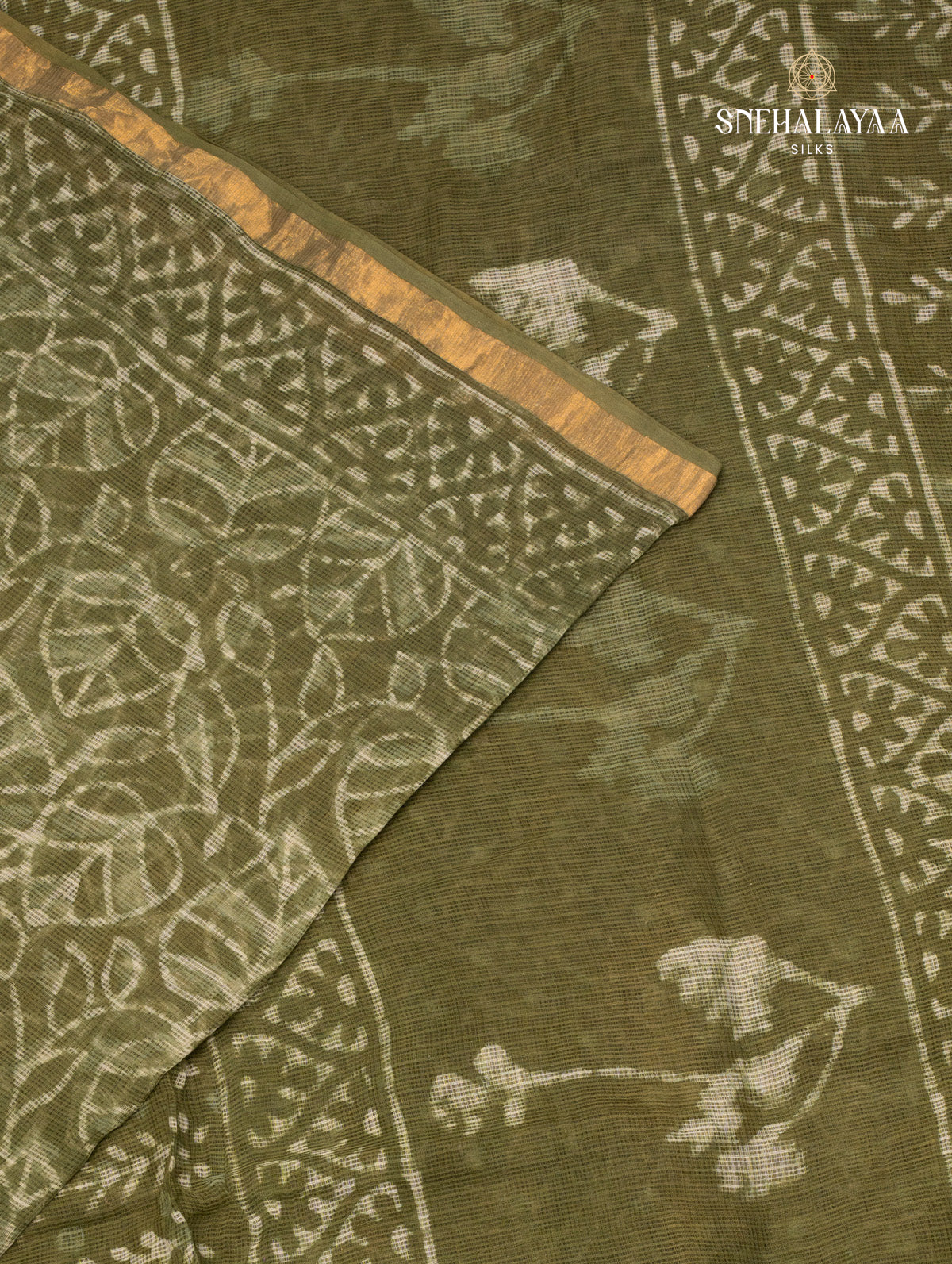 Pine Green Kota Saree