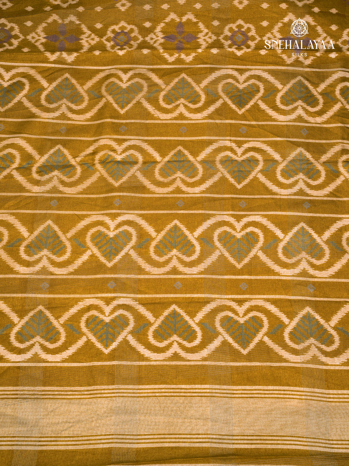 Mustard Dola Silk Saree
