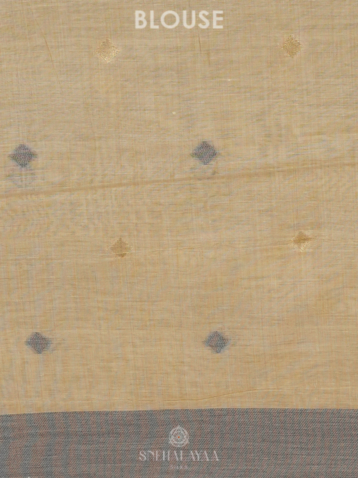 Cream Munga Cotton Saree