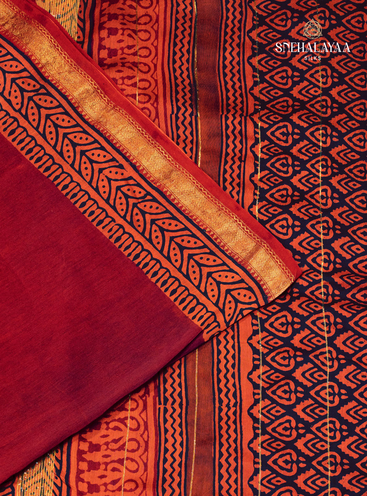 Maroon Chanderi Saree