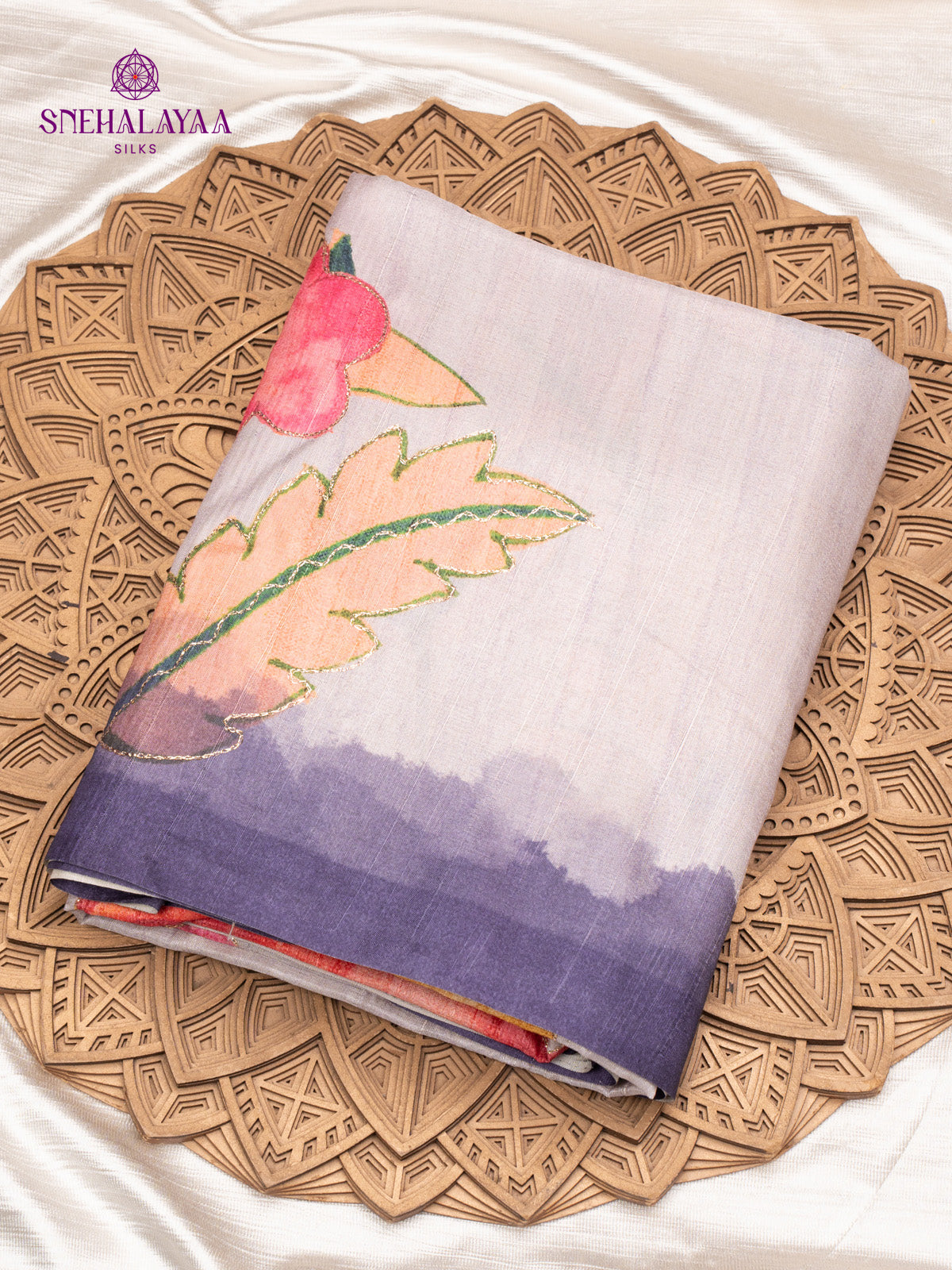 Pale Beige Tussar Saree