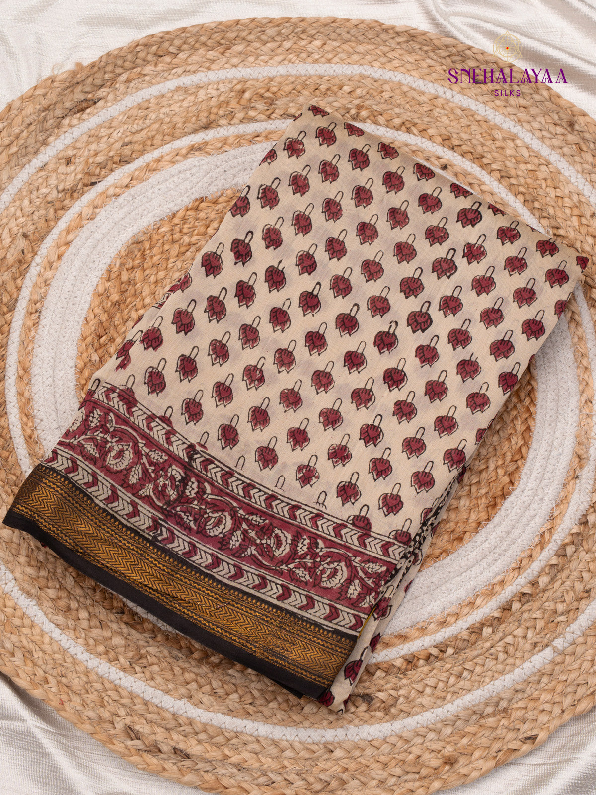 Off White Chanderi Saree