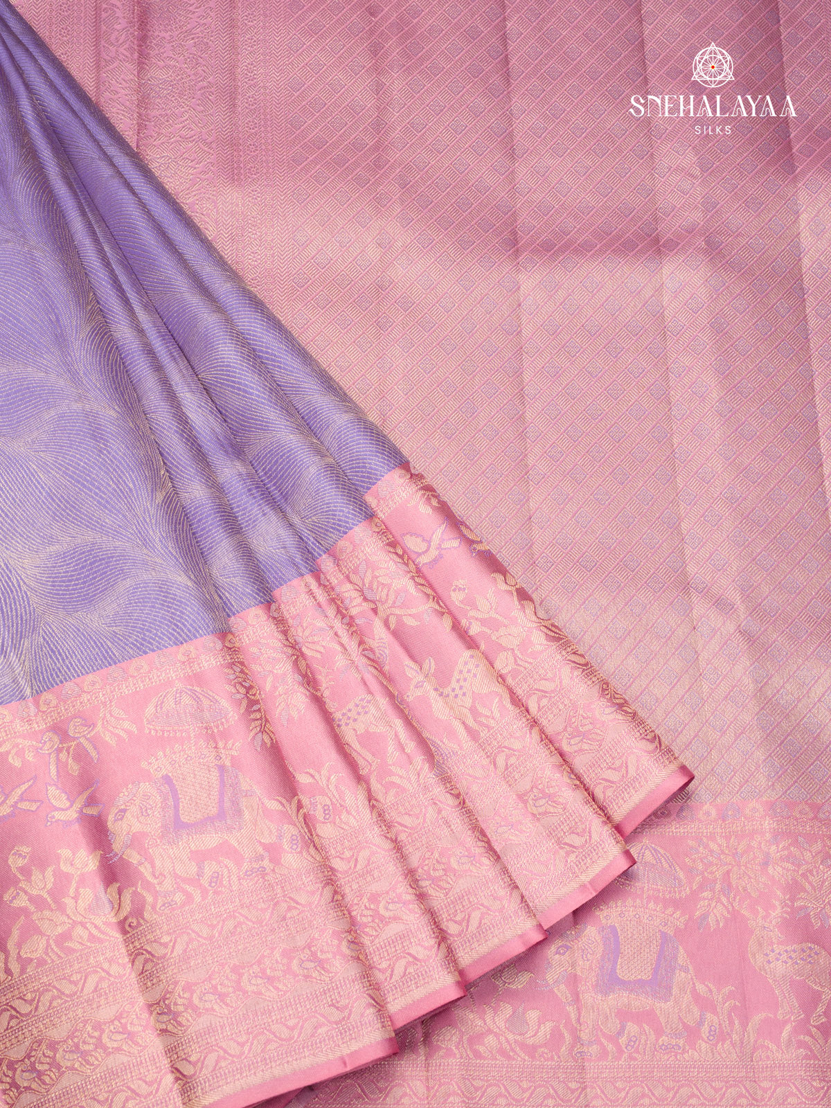 Lavender Kanjivaram Silk Saree