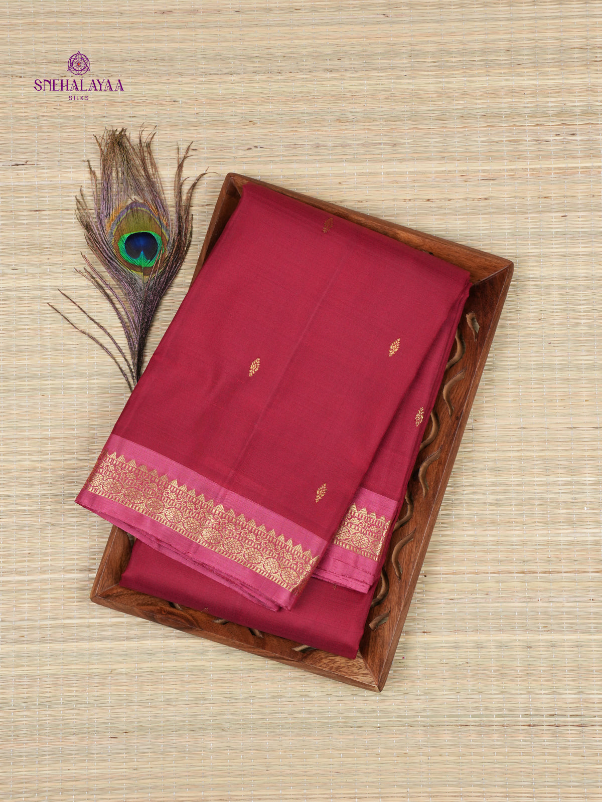 Maroon Kanjivaram Silk Saree